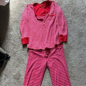 Y2K Victoria's Secret pink Striped Pajama Set